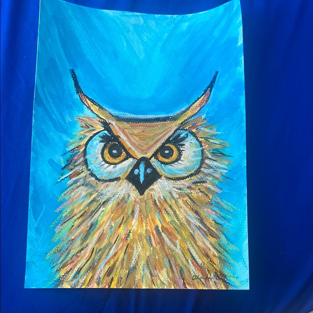 Vibrant Owl Art Painting